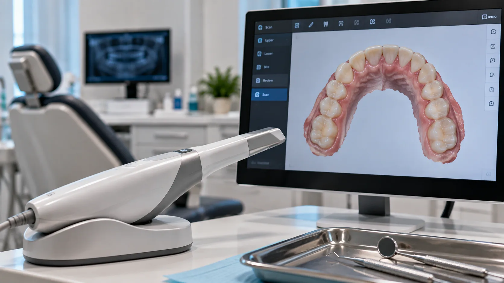 amprenta dentara digitala realizata cu scaner intraoral la clinica dentetico brasov