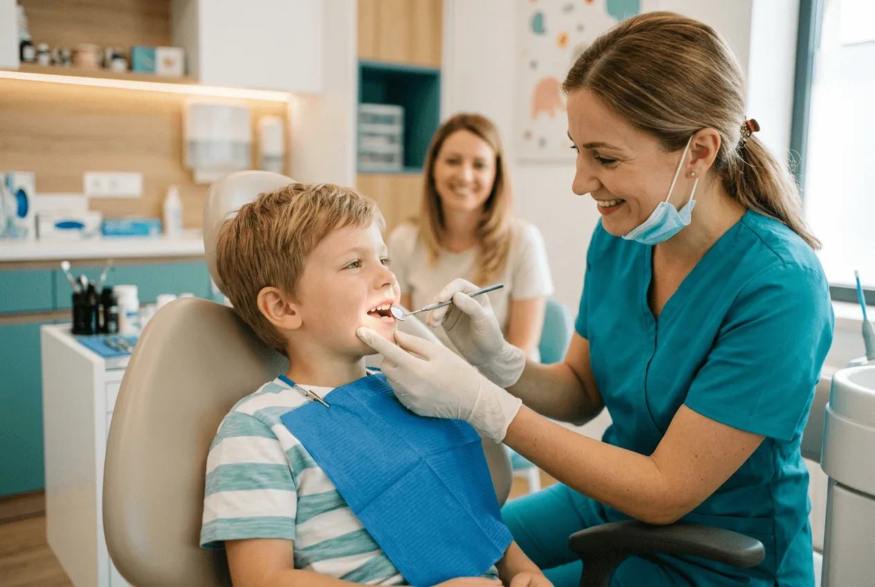 consultatia gingiilor unui copil pentru gingivita la clinica dentetico brasov